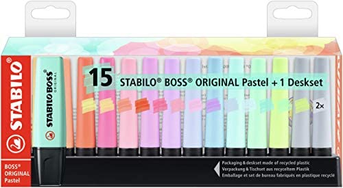 STABILO Highlighter BOSS ORIGINAL NatureCOLORS - Pack of 6 - Beige, Warm  Grey, Earth Green, Sienna, Mud Green, Umber : : Office Products