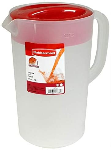 GoodCook 1-Gallon Plastic Airtight Pitcher with Vacuum Seal Lid 1 Gallon Red