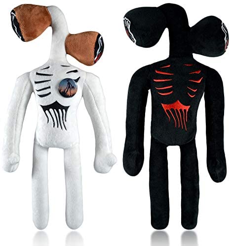 CARTOON SIREN HEAD Horror Plush Black White Stuffed Doll Kids Boy Gift Toys  15In
