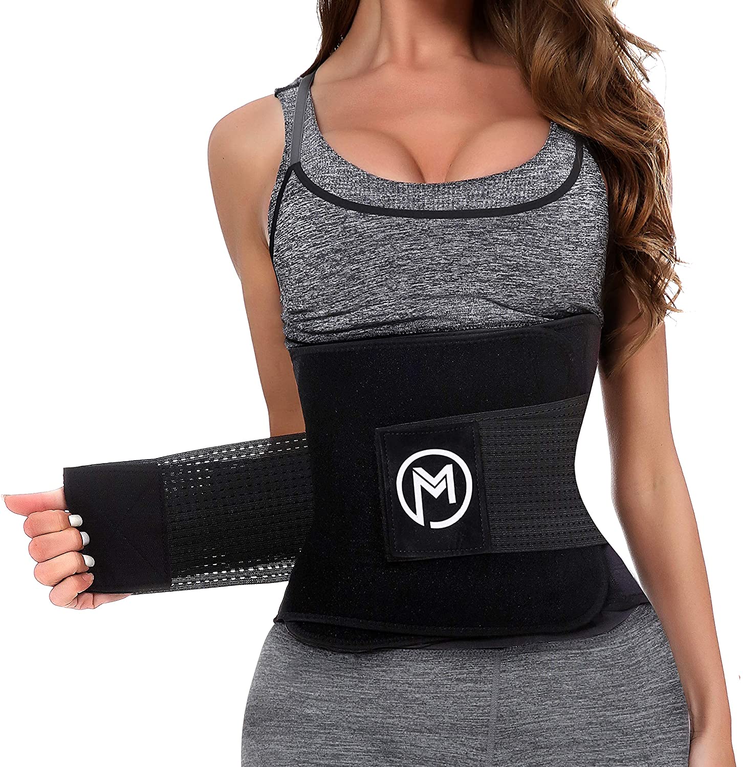 Waist Trainer For Women & Men - Sweat Band Waist Trimmer Belt For A Toned  Look - Reinforced Trim And