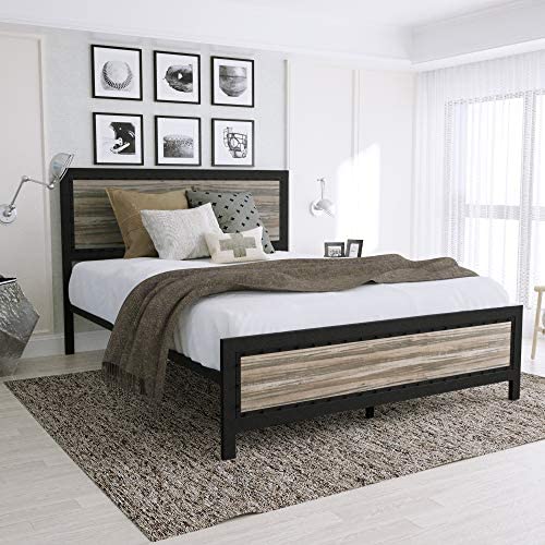 Wholesale Urest Queen Size Bed Frame with Headboard/Platform Bed/Metal
