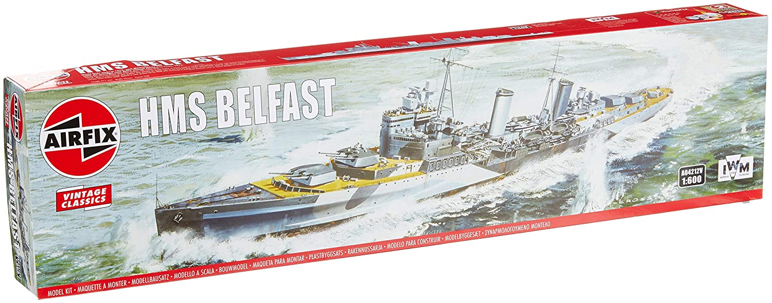 Wholesale Airfix HMS Belfast 1:600 Vintage Classics Military Naval Ship ...