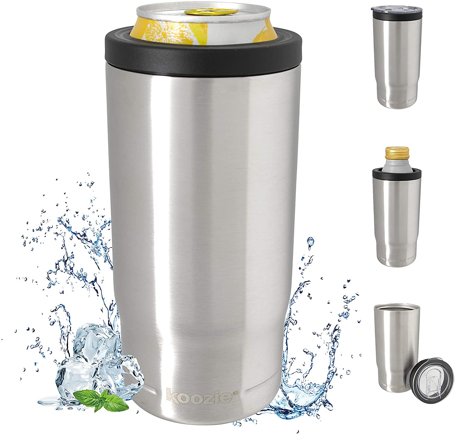Wholesale Koozie Stainless Steel Triple 3-in-1 Can Cooler, Bottle or