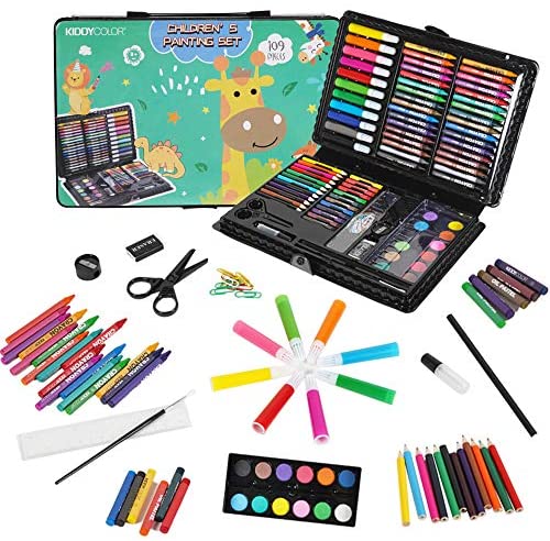 Artstifica Art & Craft Kit for Drawing for Kids Age 4-8, 2-5, 8-12, with Kids Art Supplies and Unique Guides. Drawing and Coloring Real Animals