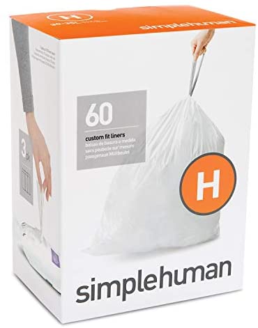 4 Packs(200 Count) Code H 8-9 Gallon Heavy Duty Drawstring Plastic Trash  Bags Compatible with Code H | 1.2 Mil | White | 8-9 Gallon/30-35 Liter