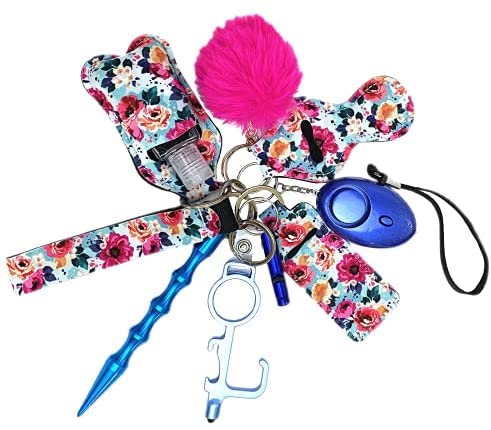 Wholesale Self Defense Keychain Set For Women Black Kubaton Girl Safety Keychain Kids Protection For Women Self Defense Items Kit Window Breaker Tools Keychain Accessories Whistle Pack Touchless Door Opener No Contact