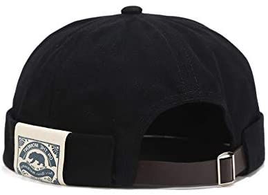 Mongous Stylish Cotton Brimless Docker Cap Adjustable Visor-Less Sailor Skullcap Beanie Hat