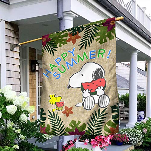 Garden Flag House Flag Details about   Snoopy Summer Surfing Flag peace flag 