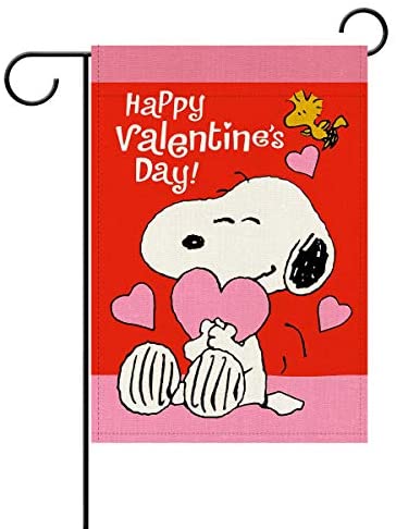 Wholesale PEDEIECL Garden Flag,Snoopy Valentine's Day- Double