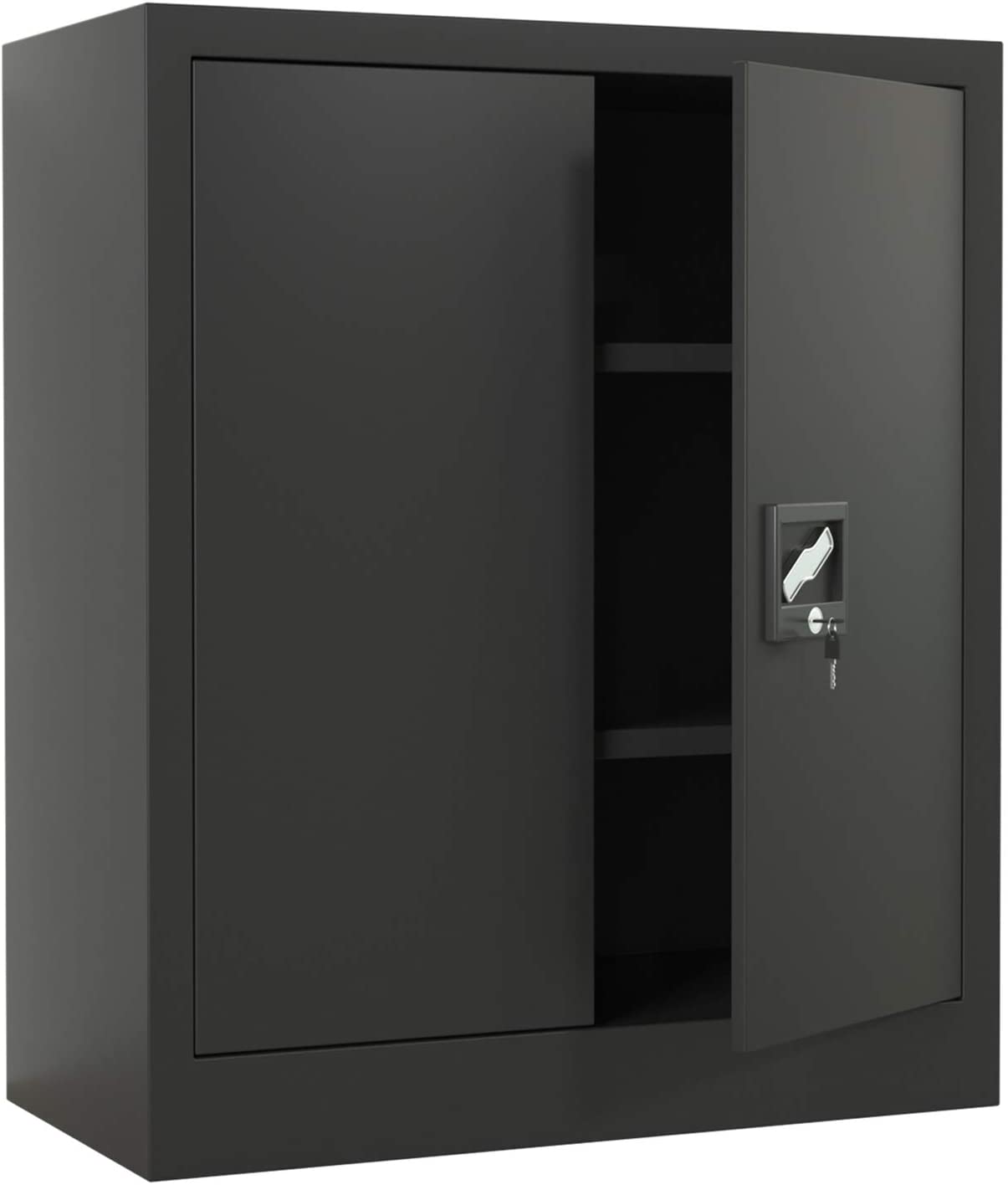 Wholesale iJINGUR Steel Storage with Lockable Doors & 2 Height