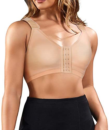 YIANNA Womens Post-Surgery Front Closure Brassiere Sports Bra