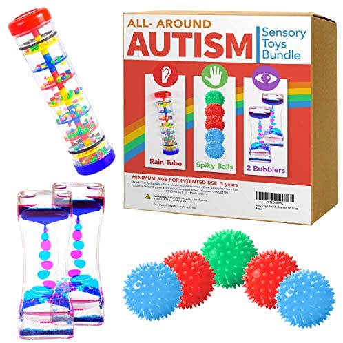Autism & Prosperity Kids Toys All-Around Sensory Stim Alt Autistic Children  Set, ASD Boys Girl Teen Rainmaker Bubbler Balls Special Needs No 1-3