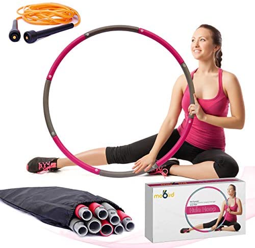 Home. 8 Section Detachable Weight Loss Fitness Hula Hoop 2.2 Pounds of Stainless Steel Wrapped in Soft Foam Professional Sports Hoop for Womens Office Adjustable Weight Adult Weighted Hula Hoop 