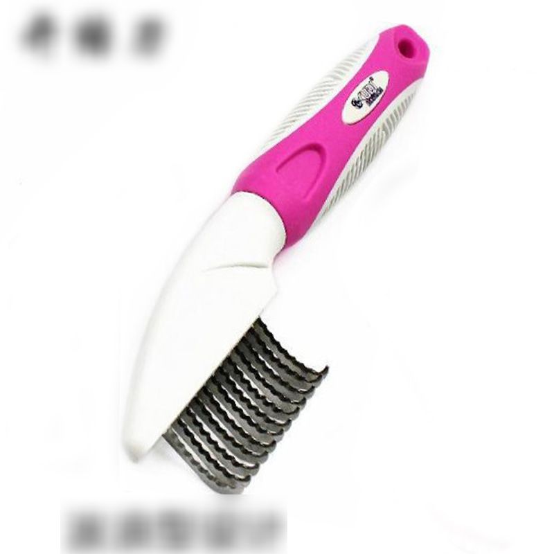 Hertzko Rounded Blade Dematting Comb Round Long Blades with Safety