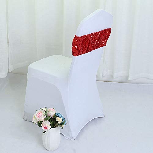 Wholesale Zdada Spandex Chair Sashes Red - Packs of 10 Stretch Chair ...