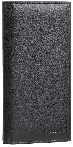 Aurya Leather Checkbook Cover Holder with Free Divider and Middle Pen Design Checkbook Cover Case for Women/Men