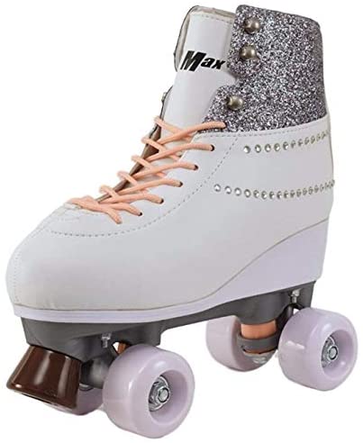 Details about   Adjustable Size Roller Skates _ Kids 4 Wheels Children Boys Girls Beginner 