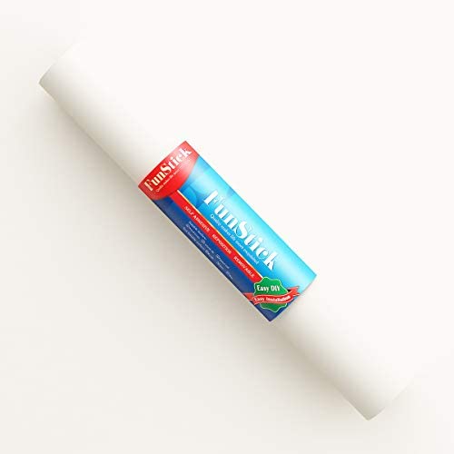 FunStick 24 x 200 Solid Cream White Contact Paper Decorative