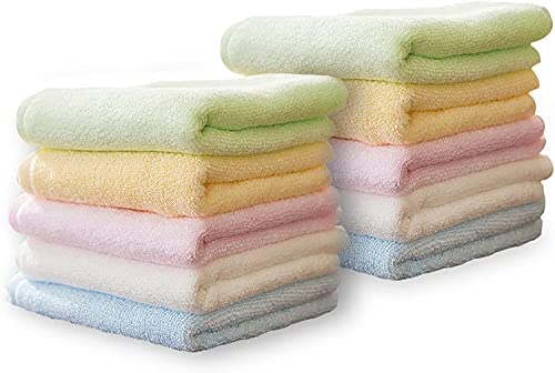 Quba Linen 100% Cotton Wash Cloths 12 Pack Bath Washcloth Facecloths, 12x12  Inches Large Bathroom Wash Cloth - Extra-Absorbent | Fingertip Towel 