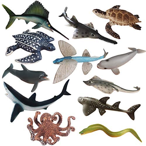 Realistic Plastic Ocean Animals Figures Model for Boys and Girls Bath Toy 