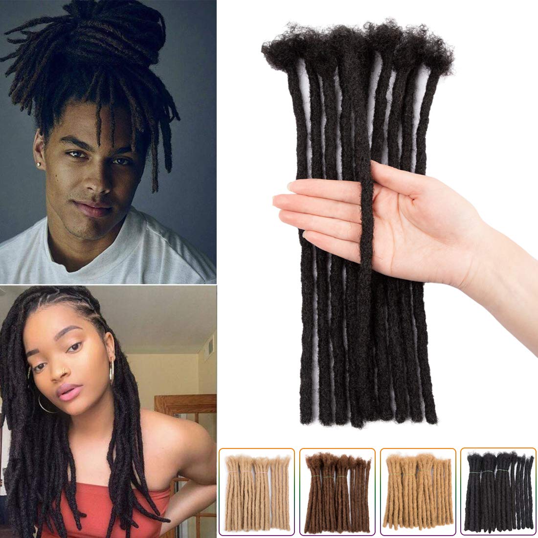 Wholesale Teresa 8 Inch 35 Strands 100% Human Hair Afro Kinky Dreadlock Extensions for Man/Women,Full Head Handmade Permanent Human Loc Extension (Medium Size Width ,Natual Black) 8 Inch 1B | Supply Leader — Wholesale Teresa 8 Inch 35 Strands 100% Human Hair Afro Kinky Dreadlock Extensions for Man/Women,Full Head Handmade Permanent Human Loc Extension (Medium Size Width ,Natual Black) 8 Inch 1B | Supply Leader —