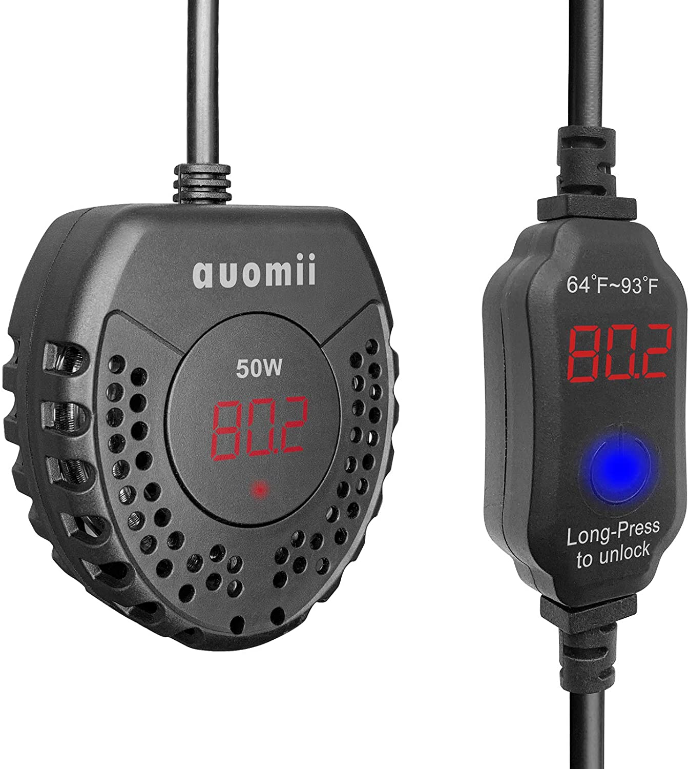 Wholesale auomii Mini Submersible Aquarium Heater, 50W/100W Small Fish