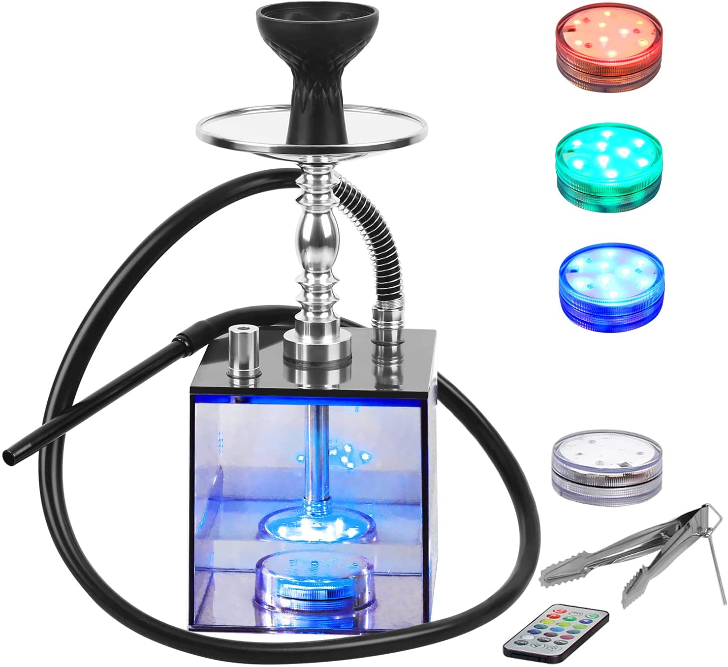 Wholesale Hookah, Micro Modern Cube Acrylic Hookah Set with Diffuser ...