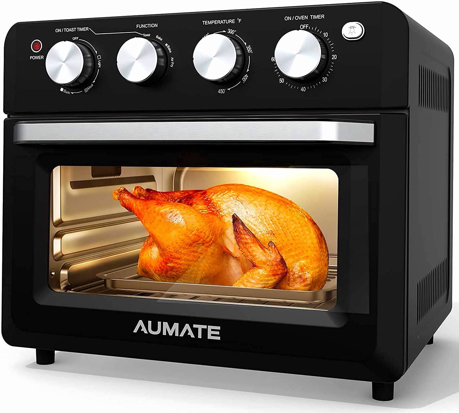 Wholesale AUMATE Air Fryer Oven,Air Fryer Toaster Oven Combo,7-in-1 Large  Convection Roaster Oven,Countertop Oven,1550W Oilless Knob Control Electric  Oven,4 Accessories,19 QT,Black