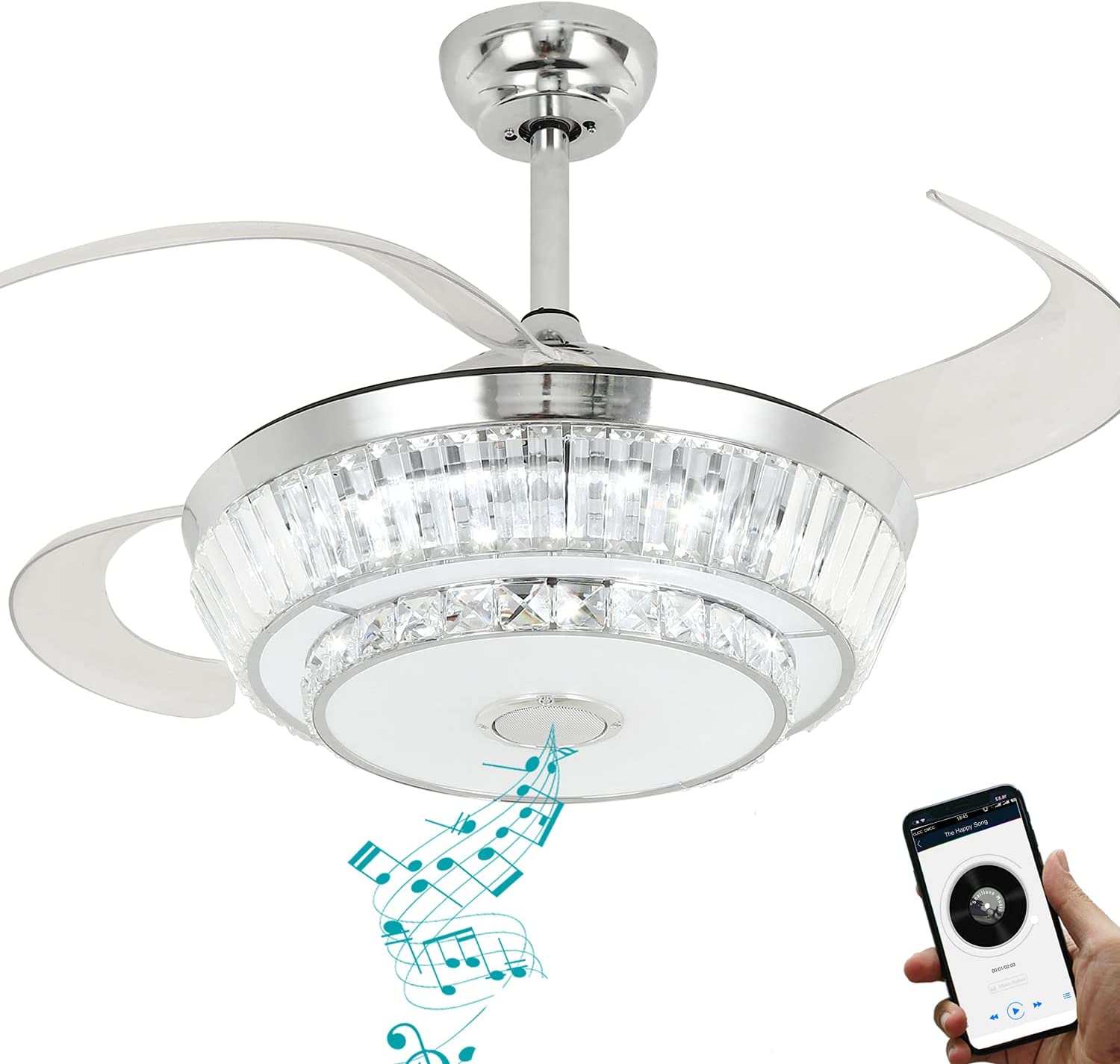 ceiling fan light with bluetooth speaker