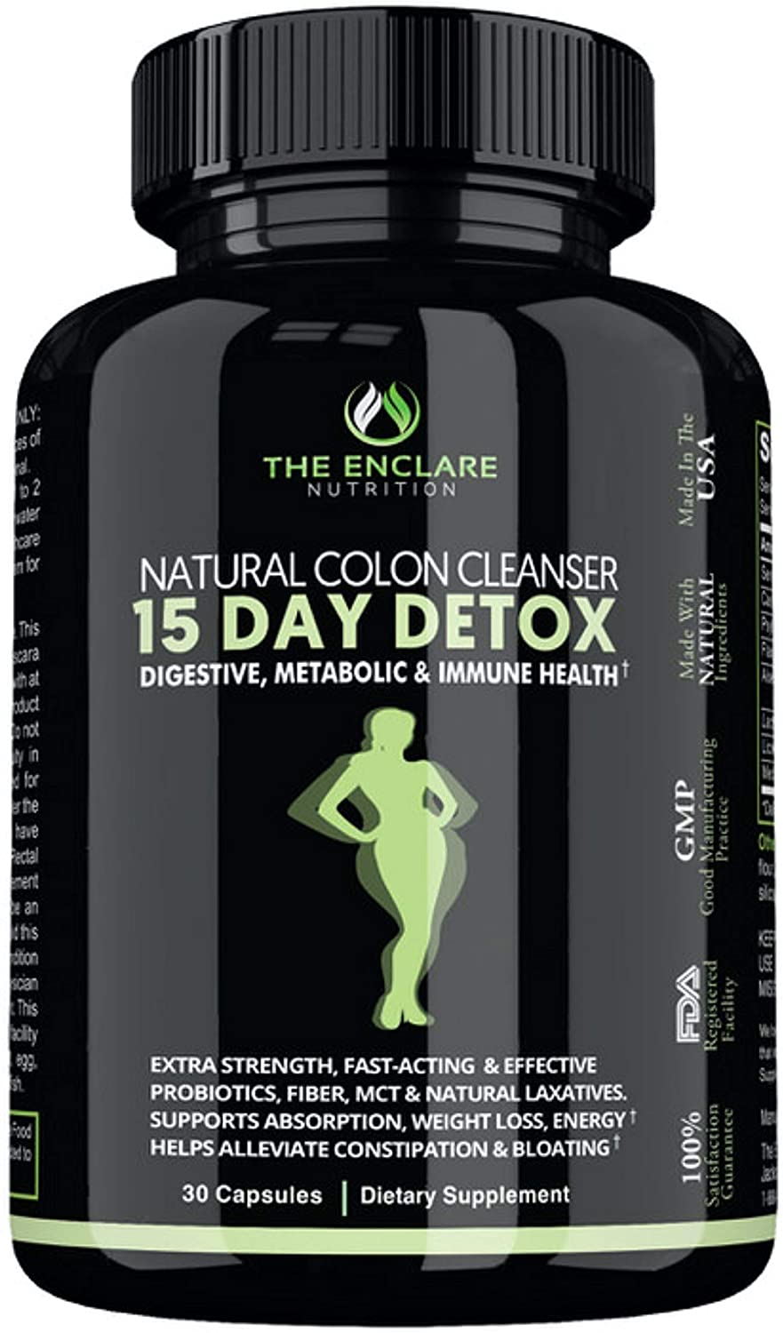 Colon Cleanser Detox for Weight Loss. 15 Day Fast-Acting Extra-Strength  Cleanse