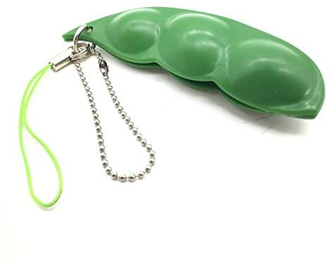 Funny Squeeze-a-Bean Stress Relief Hand Fidget Toys Keychain for Kids Adult 