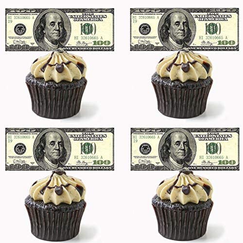 Morofme Edible Money Cake Topper 30pcs Edible 100 Dollar Bill  Cake Cupcake Toppers, Edible Money Image Wafer Paper Cake Decorations  Precut Fake Money for Birthday Party Supplies : Grocery & Gourmet