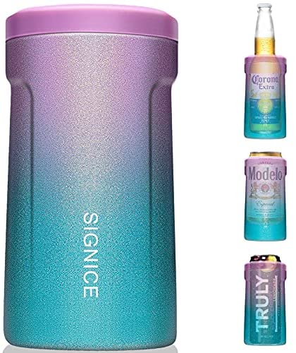 Hydrapeak 4-in-1 Insulated Bottle and Can Cooler Stainless Steel Double  Wall Vacuum Insulated Fits 12 oz Slim Cans, Standard 12 oz Cans, and 12oz  Beer