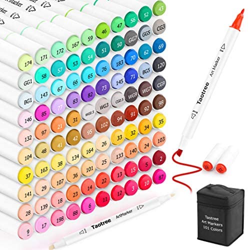 140 Colors Alcohol Markers for Kids & Adults - with Holder, Dual Tip  Alcohol Based Art Markers Set Pens for Coloring, Drawing, Sketching,  Outlining