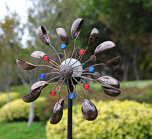 solar lighted garden spinners