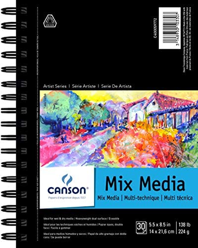  Canson XL Series Mix Media Paper Pad, Heavyweight