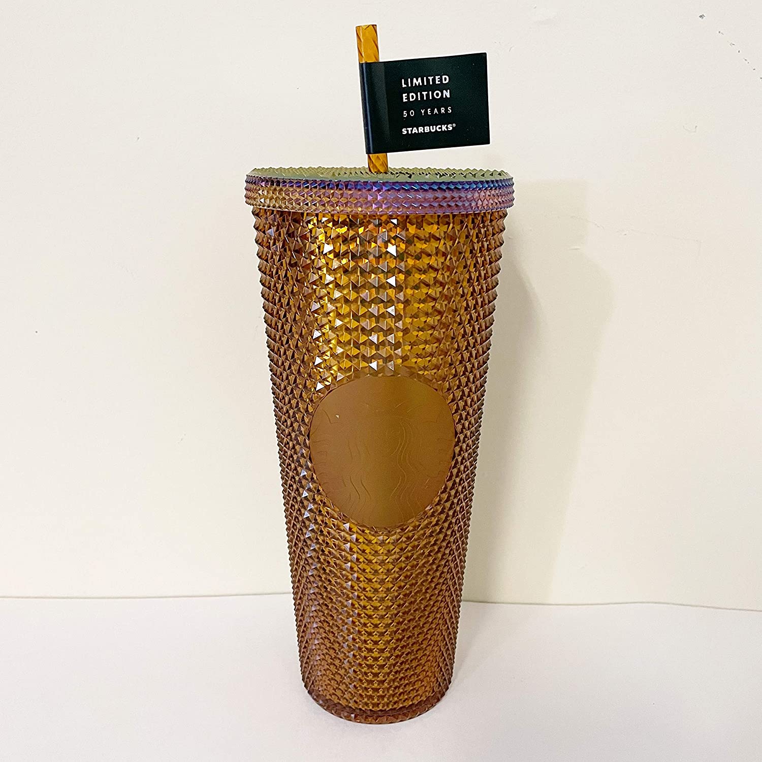 EVERGLITTER 24oz Rose Gold Jeweled Tumbler with Lid