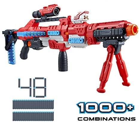 Nerf Gun Sniper Electric Toy Gun, 3 Modes Automatic Toy Foam Blower with  Bezel, with 2 Chargers, 100 Darts : : Toys