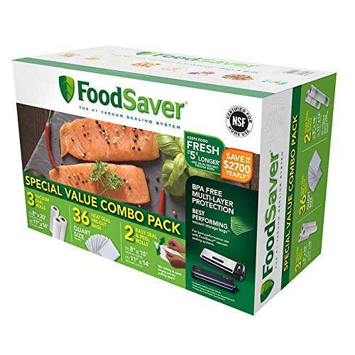 Wholesale FoodSaver Bag Combo Rolls & Precut Bags in 1 Pack Grocery