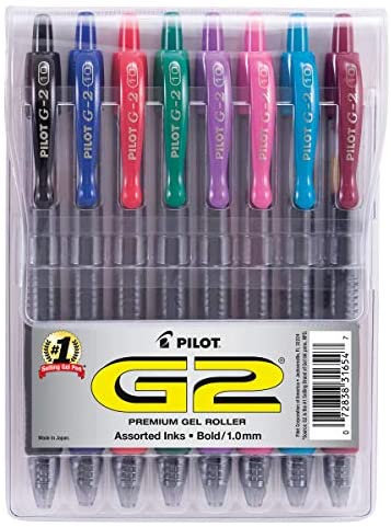 Pilot G2 GEL Ink Refill 2-pack for Rolling Ball Pens Bold Point