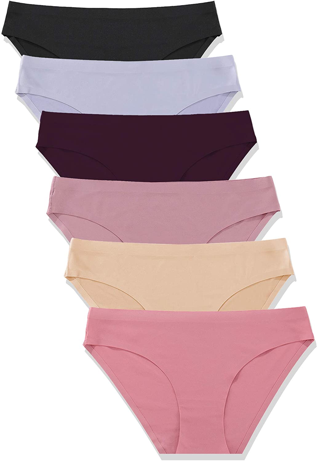 MANISU STORE Lace underwear for women, seamless panties, silk bikini sexy 5  pack, Assorted Colors (Larger) at  Women's Clothing store