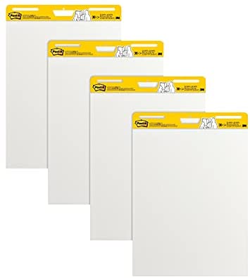 Nortix Flip Chart Paper, Sticky Easel Pads, Chart Paper for Teachers,  Upgraded Dual-Purpose for Flip Chart and Dry Erase Board, Srong Adhesive 