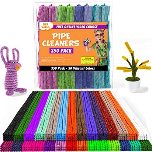 Multicolor Chenille Pipe Cleaners, 6mm x 12 inch, 100 Pack