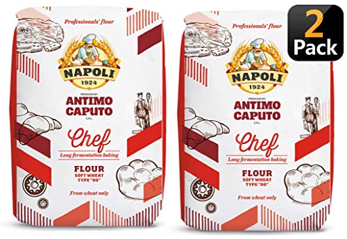  Antimo Caputo Pizzeria 00 Flour (Blue) 2.2 LB - Pack of 2  (Total 4.4 LBS) : Grocery & Gourmet Food