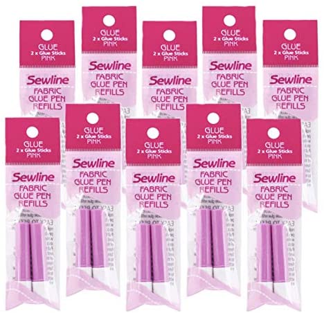  Sewline Riolis Sewline Water-Soluble Fabric Glue Pen with  Refill-Blue