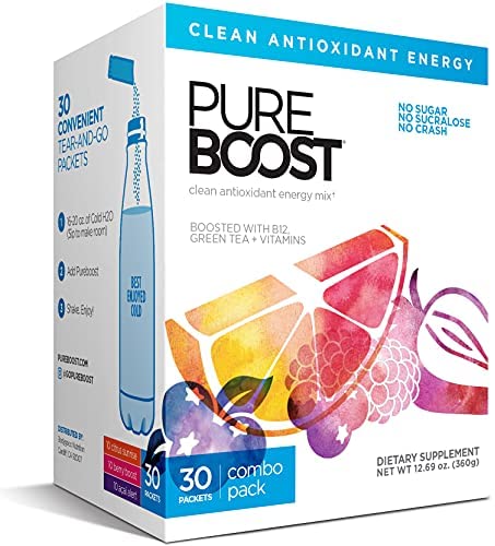 Wholesale Pureboost Clean Energy Drink Mix + Immune System Support.  Sugar-Free Energy with B12, Multivitamins, Antioxidants, Electrolytes  (Combo Pack, 30 Stick Packs): Health & Personal Care