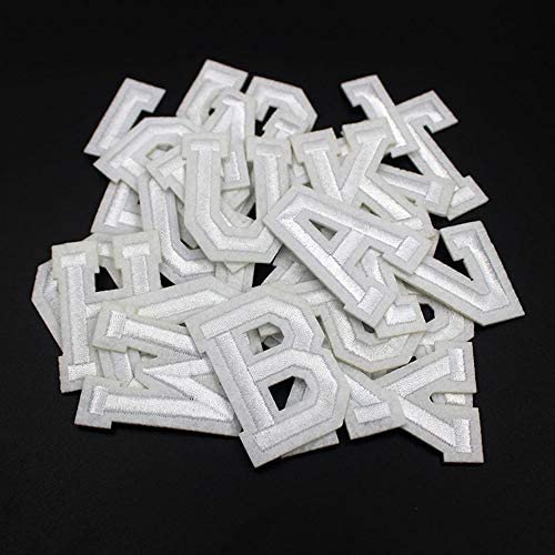 Czsycdsf 26 Pcs AZ Towel English Letter Patch, Letter Iron-On Patch  Embroidery Patches for Clothes Sew On Appliques Decorative Letter with Gold  Border