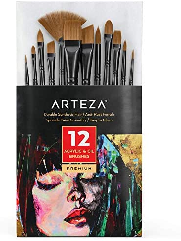 Paint Brushes Set, 30 Pcs Paint Brushes for Acrylic Painting, Oil