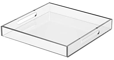 Clear Acrylic Tray - 8x12 Acrylic Tray with Handle for Organizing and Serving