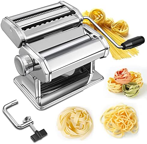  Manual Pasta Maker, Soldow 150 Roller Pasta Machine